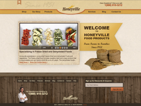 Honeyville Website Screen Shot