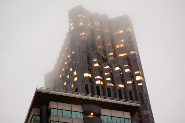 Building in the fog