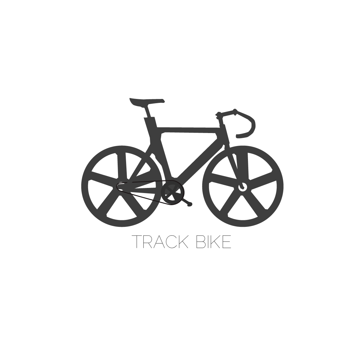 Vector Illustration of a track bike