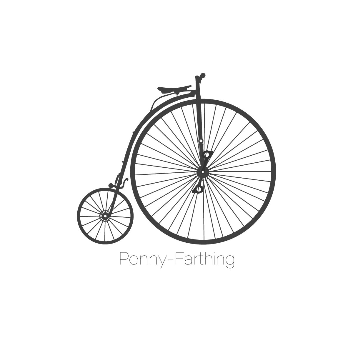 Vector Illustration of a penny farthing