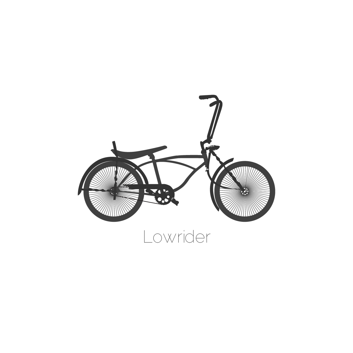 Vector Illustration of a low rider bicycle